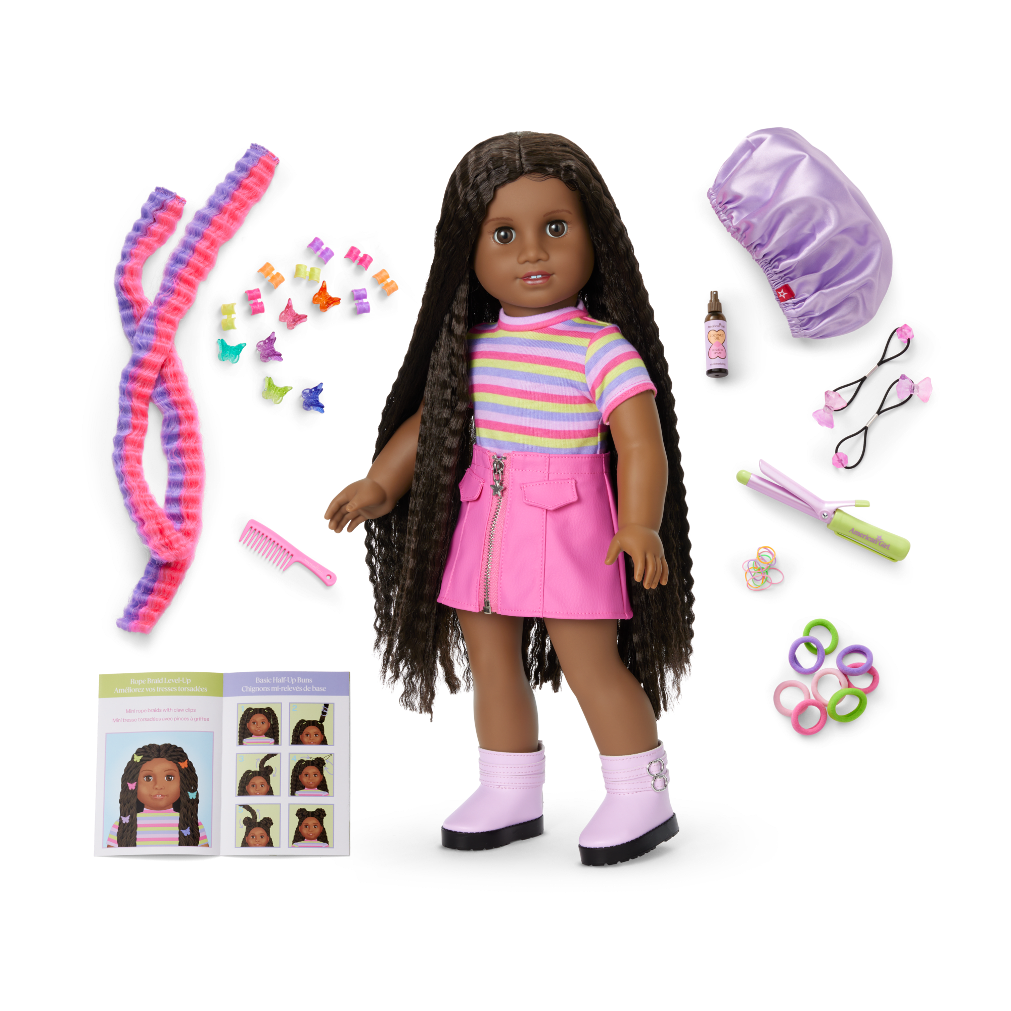 Long Hair Looks By Truly Me 18-Inch Doll #135 & Hair Accessories
