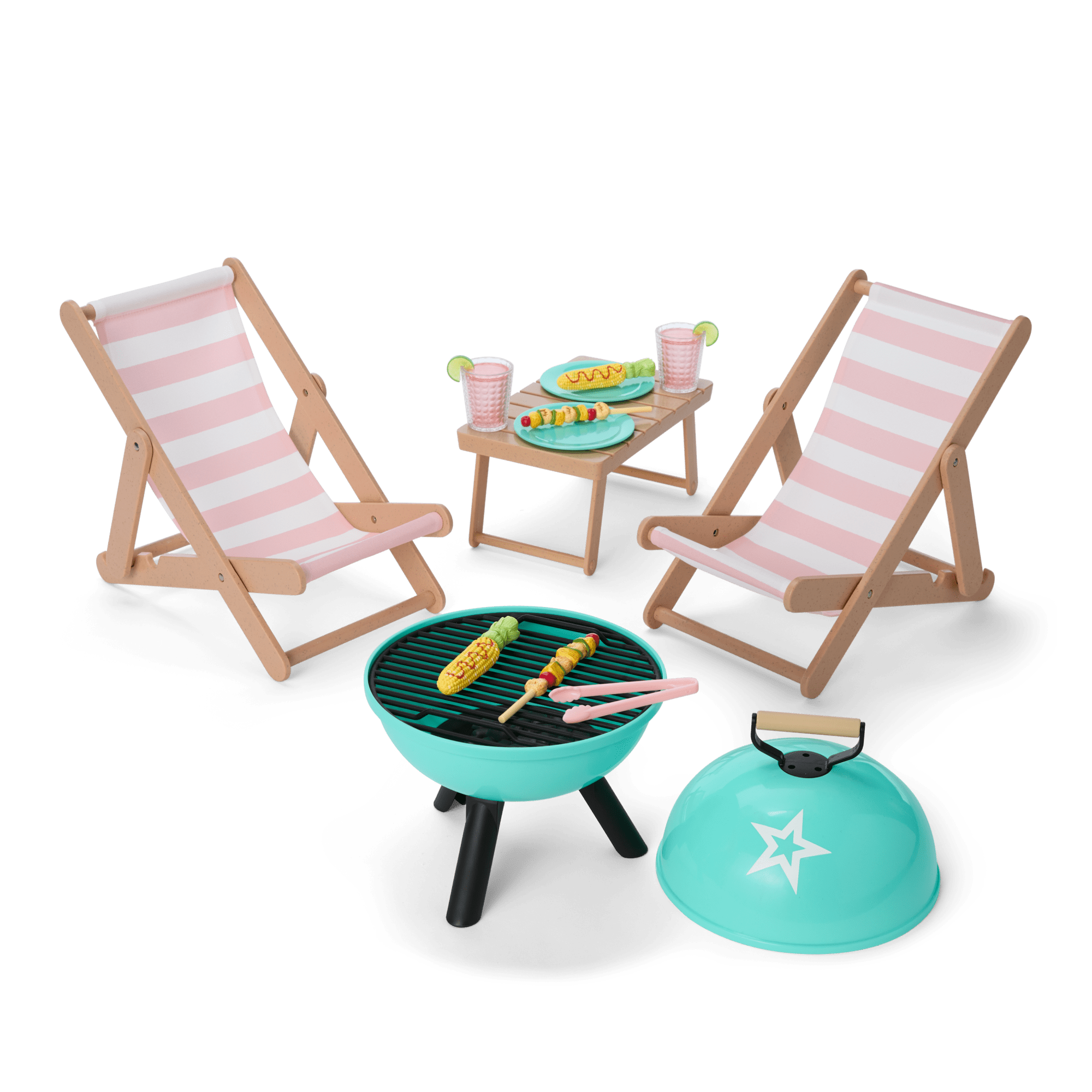 Raquel's Beach Chairs & Barbecue Set For 18-Inch Dolls (Girl Of The Year 2026)