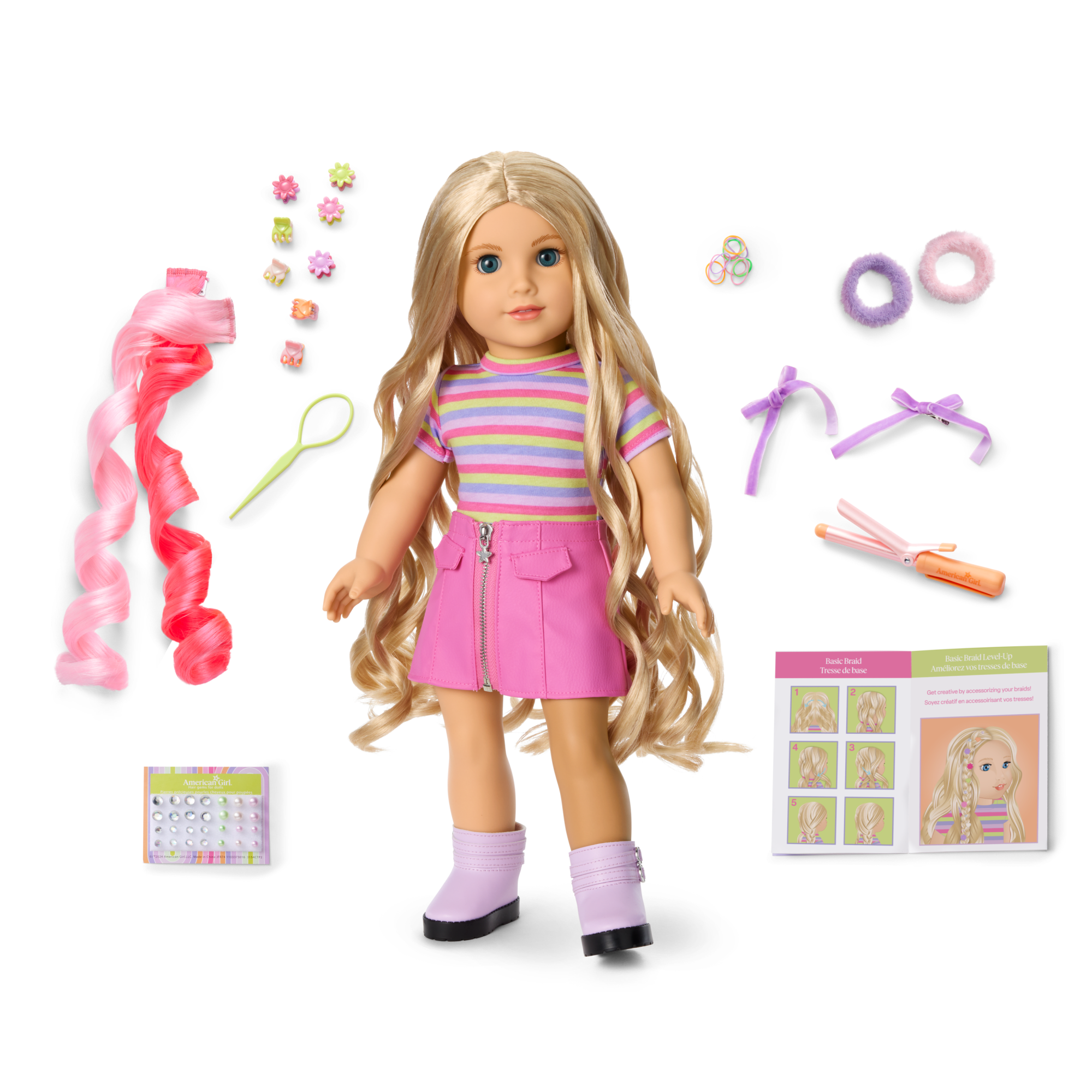 Long Hair Looks By Truly Me 18-Inch Doll #133 & Hair Accessories